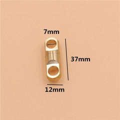 B 2Pcs Solid Brass Swivel Eye Rotating Connector for Keychain Round Circle Key Ring