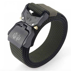 Elastic Jeans Belt For Men Aluminum Alloy Pluggable Buckle Training Tactical Belts Comfortable Male Belt Hunting