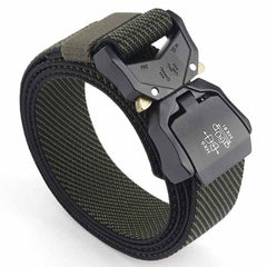 Elastic Jeans Belt For Men Aluminum Alloy Pluggable Buckle Training Tactical Belts Comfortable Male Belt Hunting