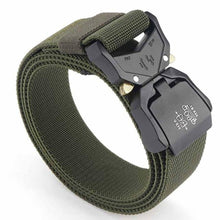 Cargar imagen en el visor de la galería, Elastic Jeans Belt For Men Aluminum Alloy Pluggable Buckle Training Tactical Belts Comfortable Male Belt Hunting