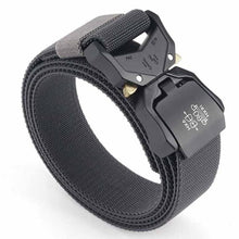 Afbeelding in Gallery-weergave laden, Elastic Jeans Belt For Men Aluminum Alloy Pluggable Buckle Training Tactical Belts Comfortable Male Belt Hunting