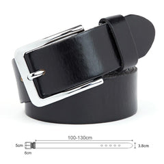 Men Belt Natural Cowhide Men's Belt Hard Solid Alloy Buckle Cowhide Without Interlayer Leather Belt Mens