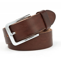 Men Belt Natural Cowhide Men's Belt Hard Solid Alloy Buckle Cowhide Without Interlayer Leather Belt Mens