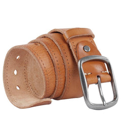 Leather Alloy Pin buckle Soft Original Belt for Men Genuine Leather Without Interlayer Casual Belt