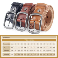 Leather Alloy Pin buckle Soft Original Belt for Men Genuine Leather Without Interlayer Casual Belt