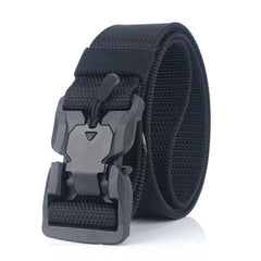 Men's Military Tactical Belt Hard ABS Magnetic Quick Release Buckle Men's Army Belt Soft Genuine Nylon Casual Belt MD055