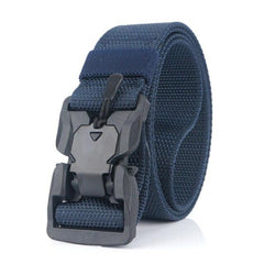 Men's Military Tactical Belt Hard ABS Magnetic Quick Release Buckle Men's Army Belt Soft Genuine Nylon Casual Belt MD055