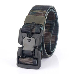 Men's Military Tactical Belt Hard ABS Magnetic Quick Release Buckle Men's Army Belt Soft Genuine Nylon Casual Belt MD055