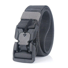 Men's Military Tactical Belt Hard ABS Magnetic Quick Release Buckle Men's Army Belt Soft Genuine Nylon Casual Belt MD055