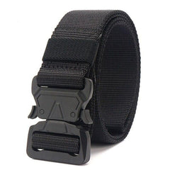 Men's Military Nylon Belt Hard Alloy Buckle Soft Nylon Army Tactical Belt Outdoor Sports