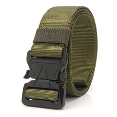 Men's Military Nylon Belt Hard Alloy Buckle Soft Nylon Army Tactical Belt Outdoor Sports