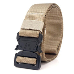 Men's Military Nylon Belt Hard Alloy Buckle Soft Nylon Army Tactical Belt Outdoor Sports