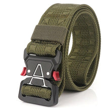 Carica l&#39;immagine nel visualizzatore di Gallery, Men&#39;s Military Nylon Belt Hard Metal Buckle Classic Tactical Belt Soft Real Nylon 3.8cm Outdoor Sports Belt