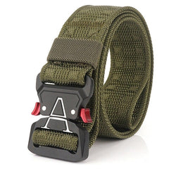 Men's Military Nylon Belt Hard Metal Buckle Classic Tactical Belt Soft Real Nylon 3.8cm Outdoor Sports Belt