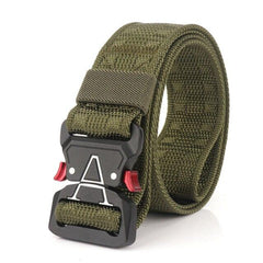 Men's Military Nylon Belt Hard Metal Buckle Classic Tactical Belt Soft Real Nylon 3.8cm Outdoor Sports Belt