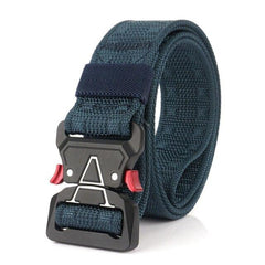 Men's Military Nylon Belt Hard Metal Buckle Classic Tactical Belt Soft Real Nylon 3.8cm Outdoor Sports Belt