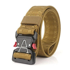 Men's Military Nylon Belt Hard Metal Buckle Classic Tactical Belt Soft Real Nylon 3.8cm Outdoor Sports Belt