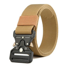 Cargar imagen en el visor de la galería, Men&#39;s belt Metal buckle Men Military Tactical Belt High Strength Quality Nylon Soft No Hole Army Belt MD802