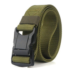 Men's Military Tactical Belt Hard Metal Buckle Magnetic Quick Release Buckle Army Belt Soft Genuine Nylon Casual Belt