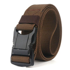 Men's Military Tactical Belt Hard Metal Buckle Magnetic Quick Release Buckle Army Belt Soft Genuine Nylon Casual Belt