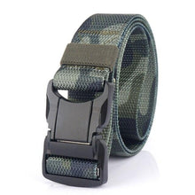 画像をギャラリービューアに読み込む, Men&#39;s Military Tactical Belt Hard Metal Buckle Magnetic Quick Release Buckle Army Belt Soft Genuine Nylon Casual Belt