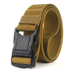 Men's Military Tactical Belt Hard Metal Buckle Magnetic Quick Release Buckle Army Belt Soft Genuine Nylon Casual Belt