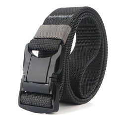 Men's Military Tactical Belt Hard Metal Buckle Magnetic Quick Release Buckle Army Belt Soft Genuine Nylon Casual Belt