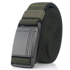 Genuine Tactical Belt Metal Buckle Quick Release Magnetic Buckle Real Nylon Elastic Belt Military Army Belt