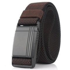 Genuine Tactical Belt Metal Buckle Quick Release Magnetic Buckle Real Nylon Elastic Belt Military Army Belt