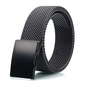 Men's belt  Nylon Black Zinc Alloy Buckle Spot Body Casual Belts For Men MD001