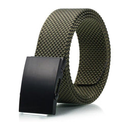 Men's belt  Nylon Black Zinc Alloy Buckle Spot Body Casual Belts For Men MD001