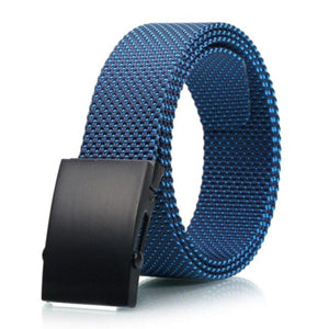 Men's belt  Nylon Black Zinc Alloy Buckle Spot Body Casual Belts For Men MD001