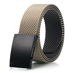 Men's belt  Nylon Black Zinc Alloy Buckle Spot Body Casual Belts For Men MD001