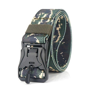Metal Magnetic Buckle Tactical Belt Multifunctional Outdoor Training Belt Quick Release Trouser Belt Nylon Camouflage Belt