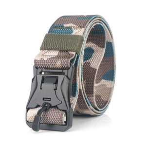 Metal Magnetic Buckle Tactical Belt Multifunctional Outdoor Training Belt Quick Release Trouser Belt Nylon Camouflage Belt
