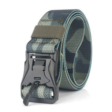 Cargar imagen en el visor de la galería, Metal Magnetic Buckle Tactical Belt Multifunctional Outdoor Training Belt Quick Release Trouser Belt Nylon Camouflage Belt