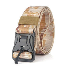 Afbeelding in Gallery-weergave laden, Metal Magnetic Buckle Tactical Belt Multifunctional Outdoor Training Belt Quick Release Trouser Belt Nylon Camouflage Belt