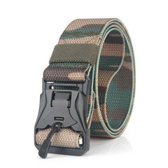 Metal Magnetic Buckle Tactical Belt Multifunctional Outdoor Training Belt Quick Release Trouser Belt Nylon Camouflage Belt