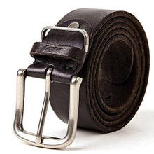 Carica l&#39;immagine nel visualizzatore di Gallery, Natural leather men&#39;s belt Soft Genuine Leather Masculine Jeans Belt&#39;s for men
